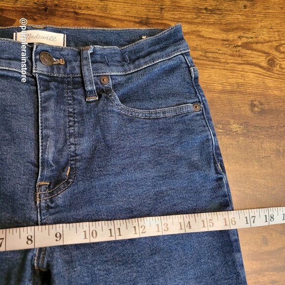 Madewell Jeans 27 Skinny 9" Mid Rise Woodland Wash MA938 Tummy Control Stretch - Picture 9 of 13